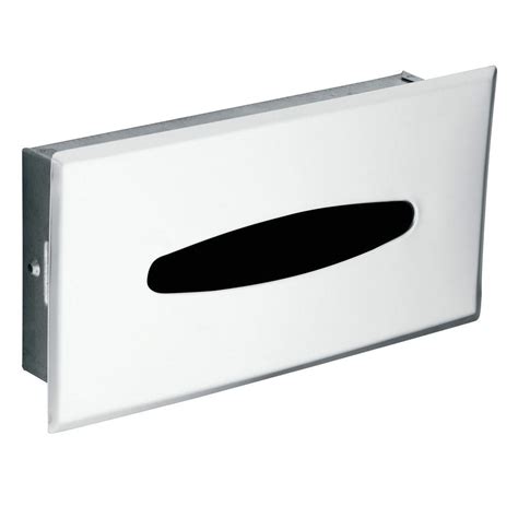 galvanized steel recessed tissue box holder in stainless steel|Taymor 01.